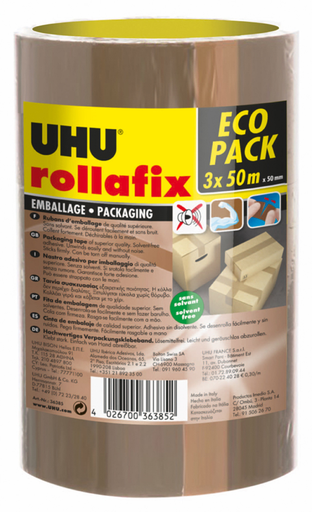 [4026700363852] UHU Brown Packing Tape 3x50m