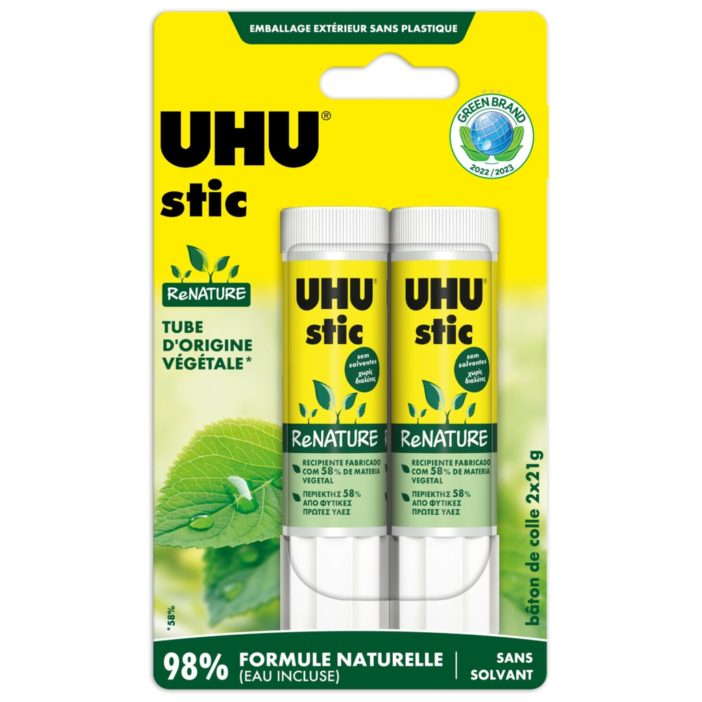 UHU Glue Sticks Stic ReNature 21 g (pack of 2)