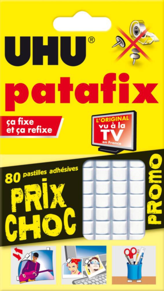 Uhu Patafix Blanc 80 Pasaint Predecoupees