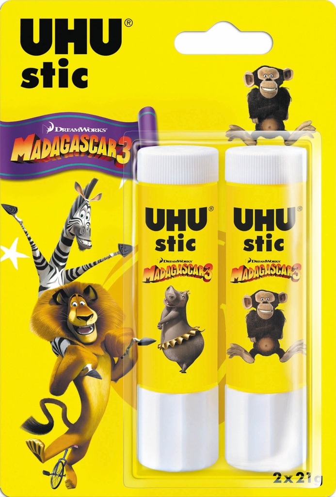 Uhu Lot De 2 batons Stic Blanc de 21Gram