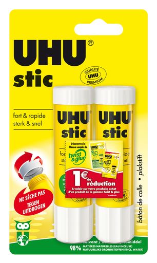 [4026700521900] UHU Bastões de cola Bob Esponja 2 x 21 g