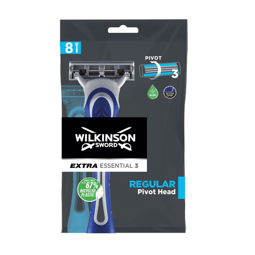 [4027800005802] WILKINSON Rasoirs jetables Extra 3 Essentials 8 rasoirs