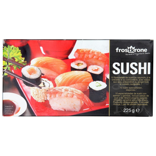 [4029401070005] FROSTKRONE Sushi saumon crevette concombre 225 g