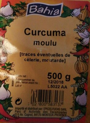 BAHIA Curcuma Moída 500 g