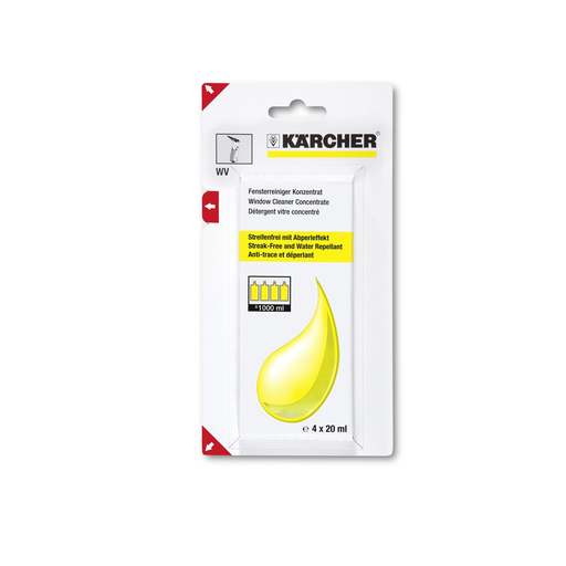 [4039784342033] KARCHER Concentrated window cleaner for all glass surfaces, pack of 4