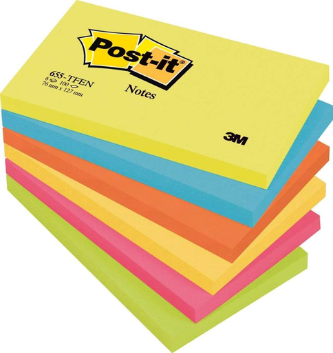 [4046719506620] 3M Bloc-note adhésif Collection Energie 127 x 76mm