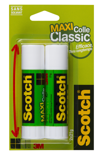 [4046719677061] SCOTCH Maxi Classic Solvent-Free Glue Sticks 21 g - pack of 2