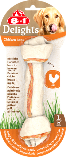 [4048422102472] 8 IN 1 Osso de Mastigar para Cão Delights Frango 85 g