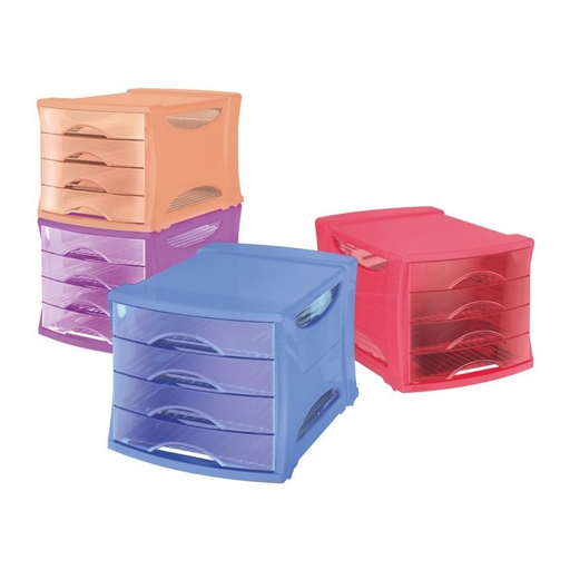 [4049793009742] ESSELTE Bloc 4 Tiroirs Solaire