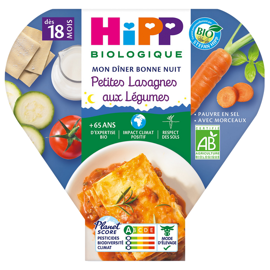 HIPP BIOLOGIQUE Mon Dîner Bonne Nuit Vegetable Lasagna Organic 260 g