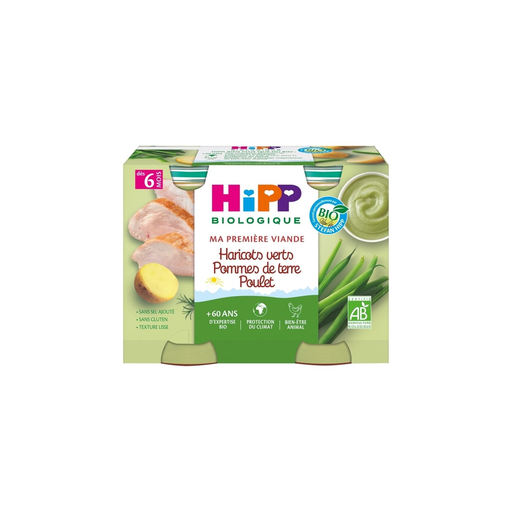 [4062300127081] HIPP Ma Première Viande Haricots Verts Pommes De Terre Poulet 380 g