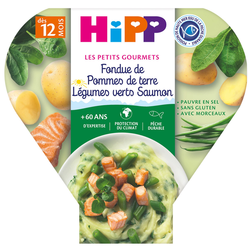 [4062300163812] HIPP Potato, green vegetables and salmon meal 230 g