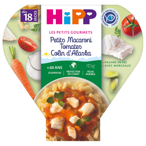 [4062300163904] HIPP BIOLOGIQUE Baby Meal Small Macaroni Tomato Alaska Pollock 260 g