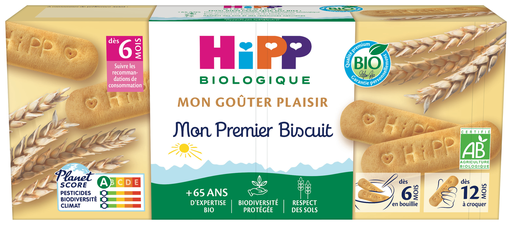 [4062300217256] HIPP Biologique Mon Goûter Plaisir Mon Premier Biscuit BIO, a partir dos 6 meses 24 x 45 g