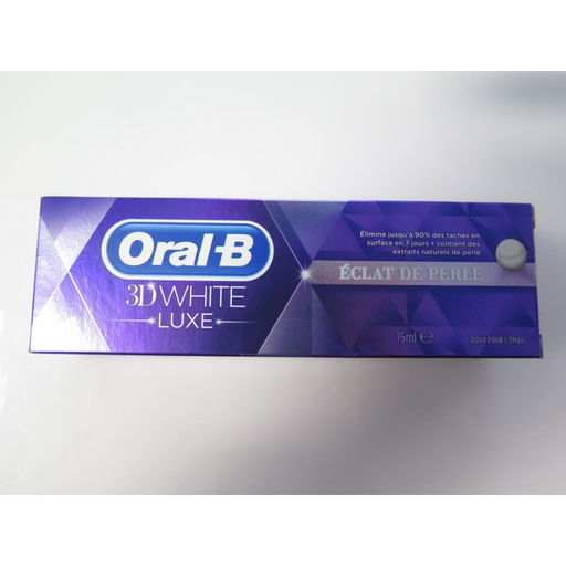 [4084500160347] ORALB Dentifrice 3D White Luxe Eclat Perle 75 ml