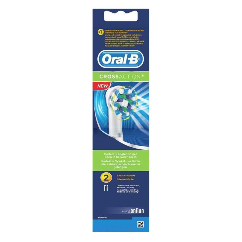 ORALB Recarga Cabeça Escova Elétrica Cross Action Eb50 2 Recargas