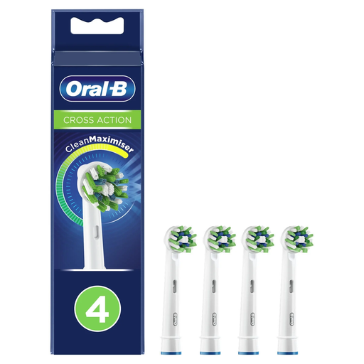 [4210201316848] ORAL Recargas Cross Action com Tecnologia Cleanmaximiser, pack de 4 unidades