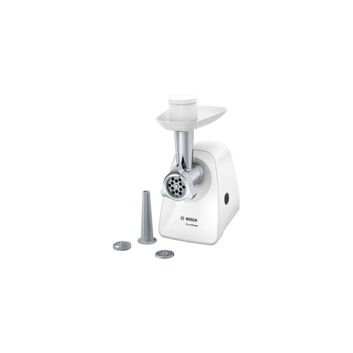 [4242005135615] BOSCH Picadora de carne Smart Power MFW2510W 2 discos y accesorio para salchichas