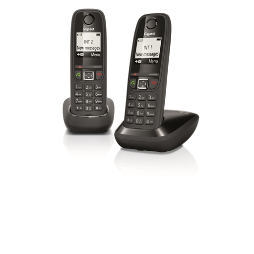 [4250366837475] GIGASET Telefone fixo sem fios sem atendedor Duo AS405 Preto