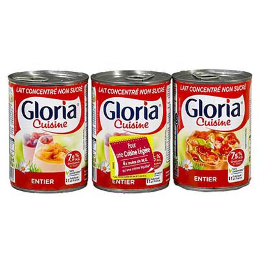 [3010470111165] GLORIA Leite Concentrado Inteiro Sem Açúcar 3 x 410 g