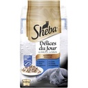 Sheba Pâtée Pour Chat Adulte En Sauce Thon Cabillaud Délices Du Jour 6X50G