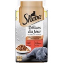 Sheba Pâtée Pour Chat Adulte En Sauce Poulet Boeuf Agneau Délices Du Jour 6X50G