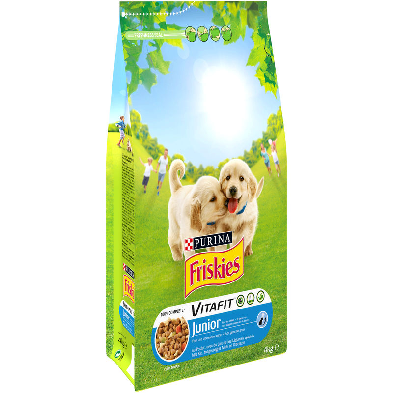 Friskies Croquettes Pour Chien Junior Poulet : Le Sac De 4 Kg