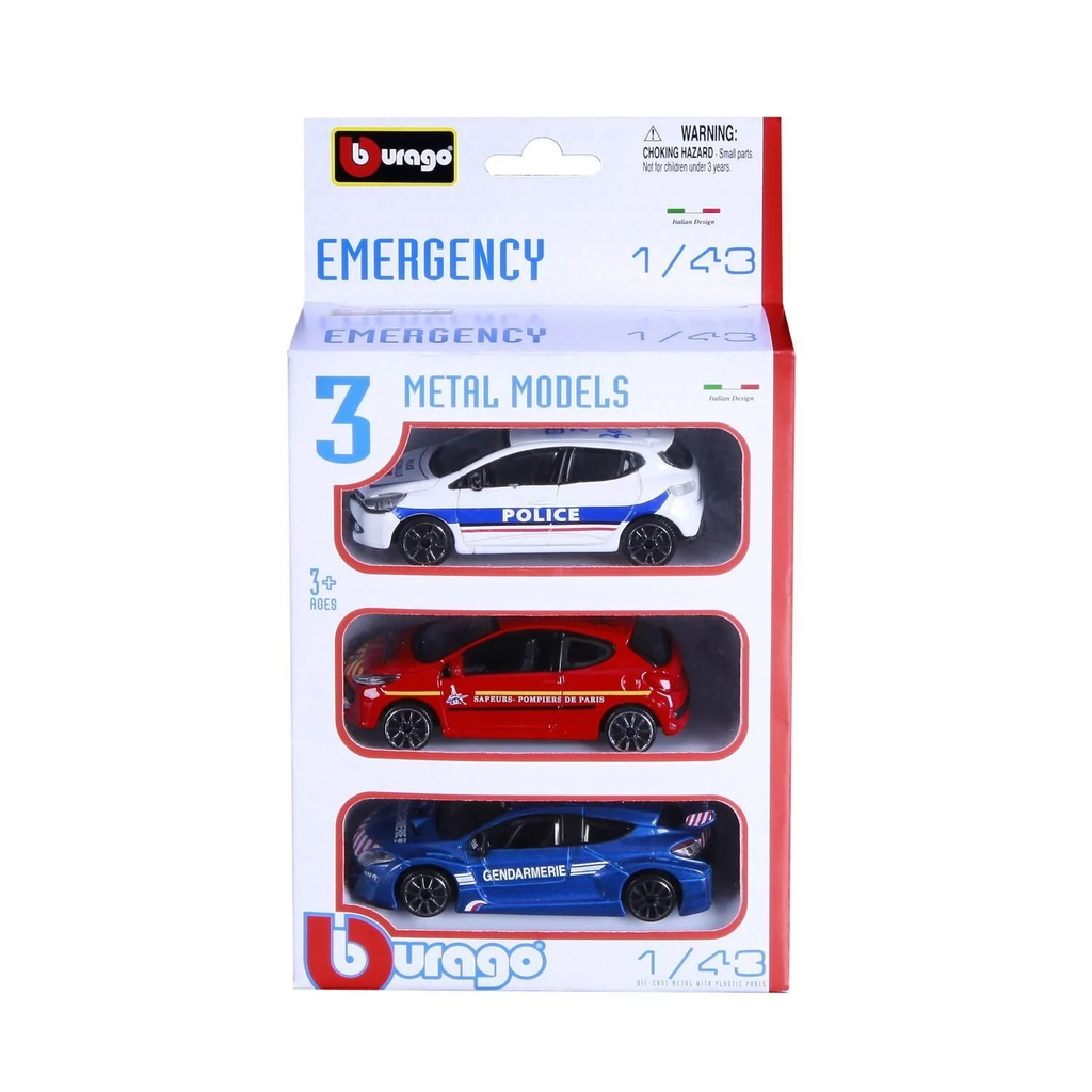 BBURAGO EMERGENCY 3 vehículos de intervención franceses 1/43