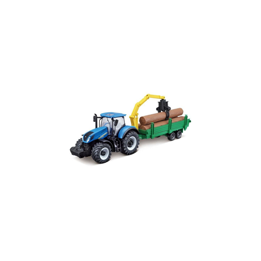 [4893993316526] BBURAGO New Holland T7.315 Tractor with Trailer Friction 1/43