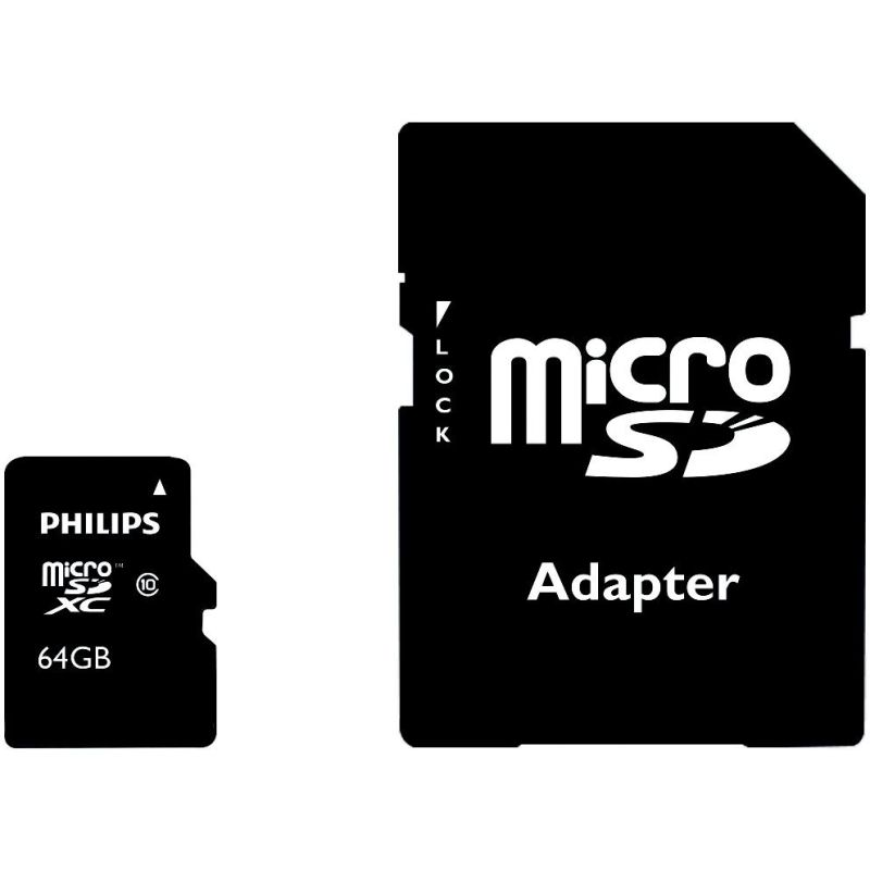 PHILIPS MicroSDHC Memory Card 64GB UHS-I Class 10 FM64MP45B/10