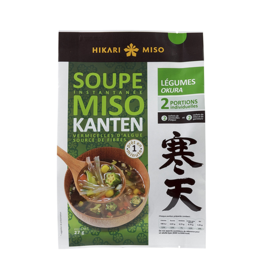 [4902663012580] HIKARI Instant Miso Kanten Vegetable Soup 27 g