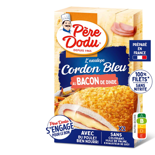 [3011250115021] PERE DODU Turkey bacon cordon bleu escalope, 200 g