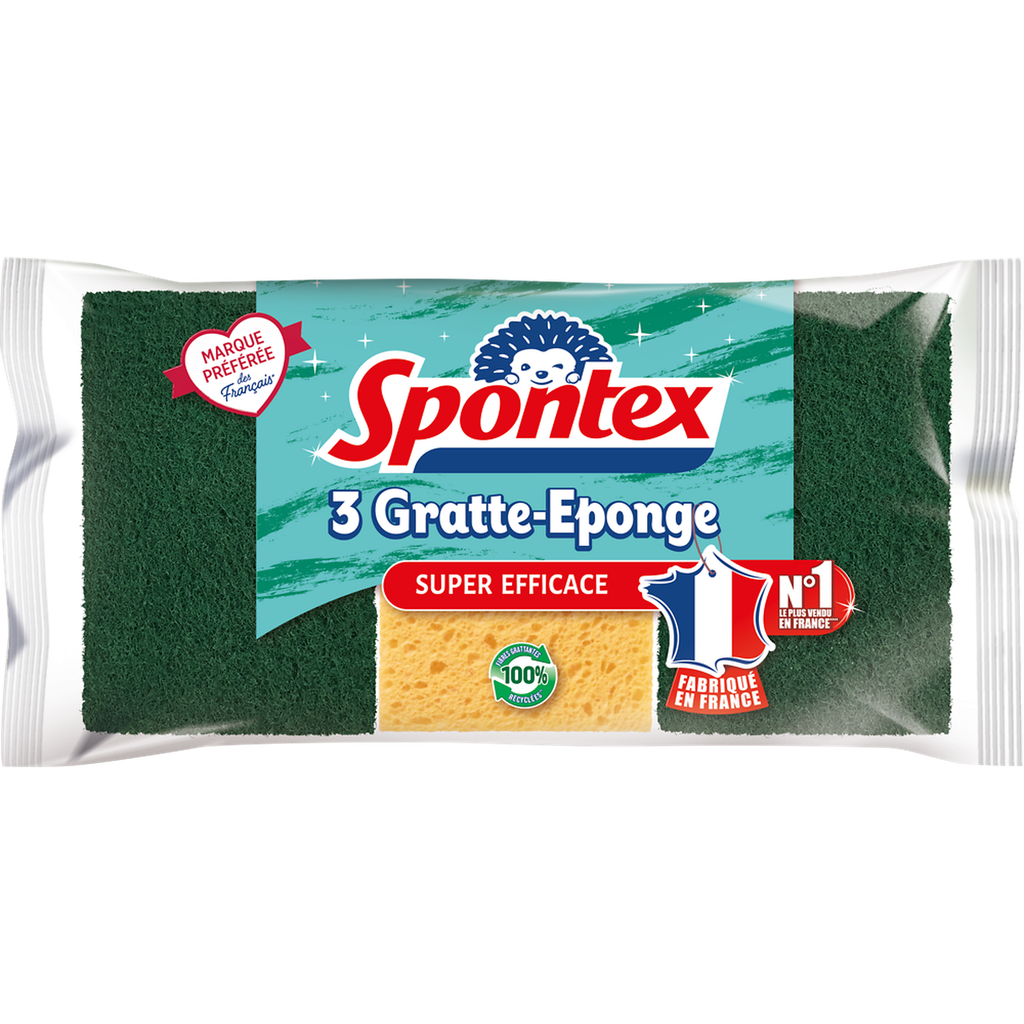 SPONTEX Super Effective Scouring Sponge 3-pack