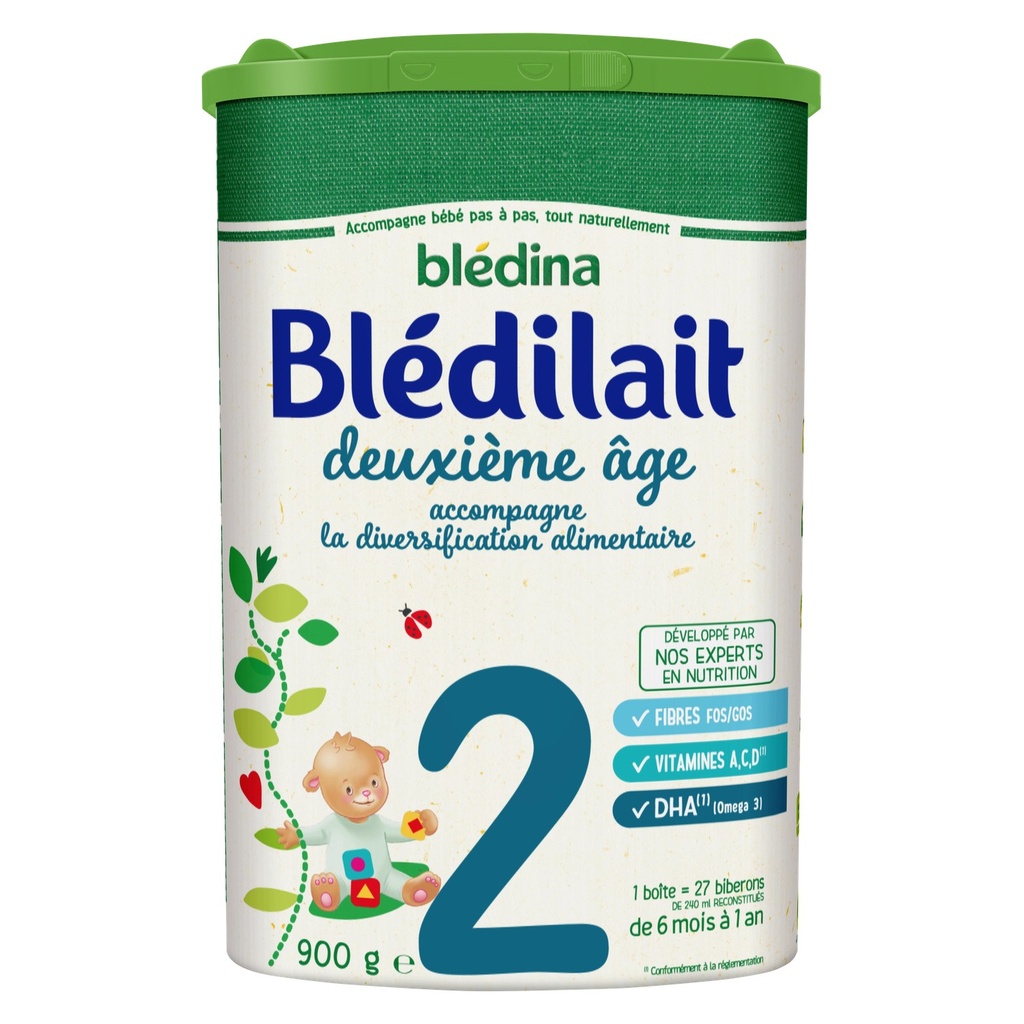 Blédina Lait Bébé Blédilait 2Ème Âge De Mois À 1 An : La Boite 900G