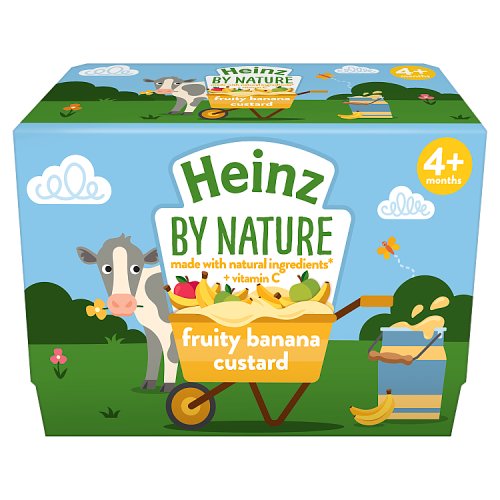 Heinz 4 Fruity Banana Custard Pots 4X100G