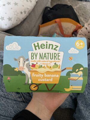[5000157079992] HEINZ 4 Fruity Banana Custard Postre lácteo de plátano 4 x 100 g