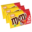 M&M'S Bonbons chocolatés à la cacahuète 5 pochons 225g