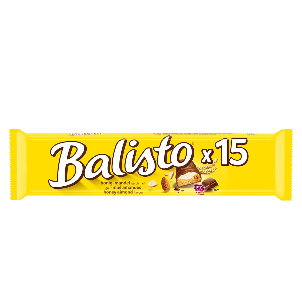 BALISTO Milk Chocolate Honey and Almond Bars 15 bars 18.5 g