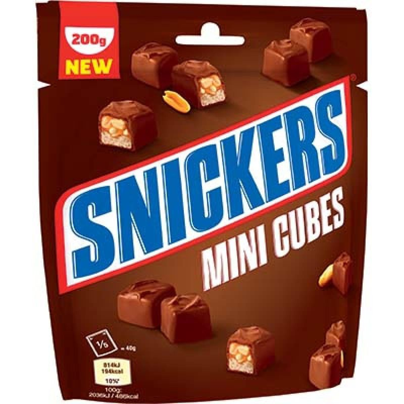 SNICKERS Minis Cubes Bouchées chocolatées 200 g