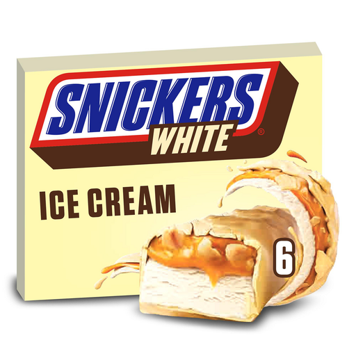 [5000159509633] SNICKERS White ice cream bars white chocolate flavor 6 bars of 40.8g