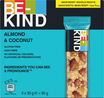 BE-KIND Almond & Coconut Bar 3 x 30 g