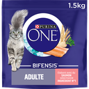 PURINA ONE Croquetas para gato Salmón y cereales integrales 1,5 kg