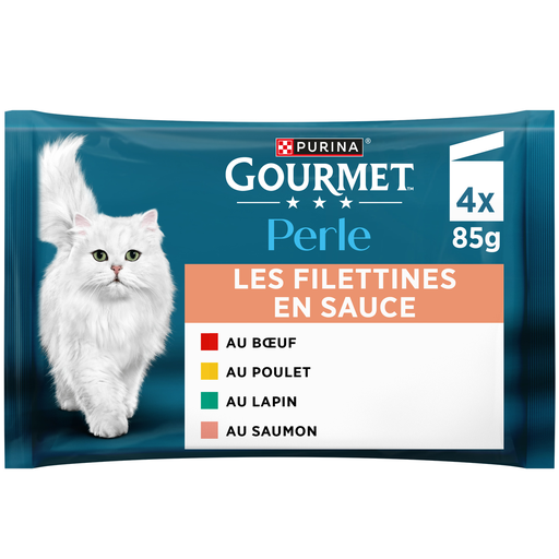 [5000161032433] GOURMET Perle Les Filettines in sauce cat food 4 x 85 g