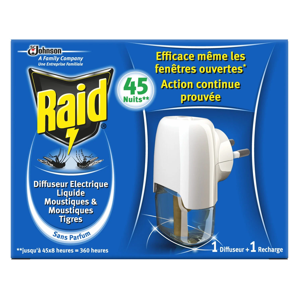 RAID Electric Mosquito and Tiger Mosquito Diffuser 45 nights 27 ml
