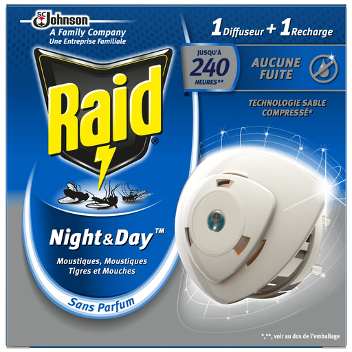 [5000204108675] RAID Night & Day electric mosquito & fly diffuser 1 unit