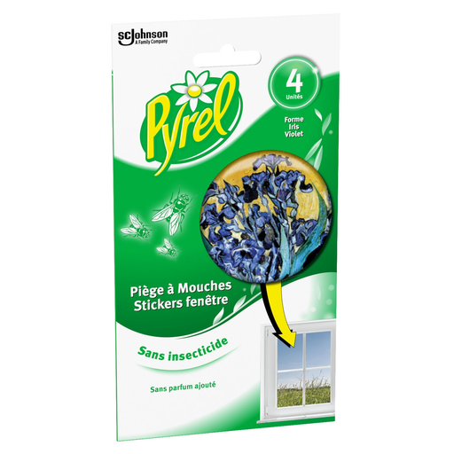 [5000204146653] PYREL Window Fly Trap iris violet, pack of 4 stickers