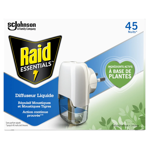 [5000204205954] RAID Essentials electric liquid mosquito and tiger mosquito repellent diffuser 32 ml