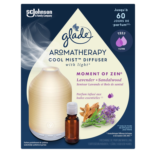 [5000204220018] GLADE Diffuseur Aromatherapy Moment of Zen Lavande et Bois de Santal 1 pièce