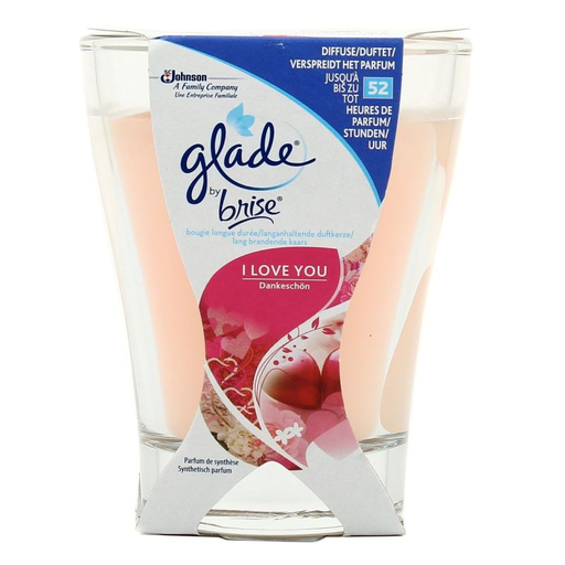 [5000204856323] GLADE Bougie Longue Durée I Love You 129g