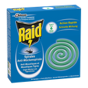 RAID Espirales antimosquitos y mosquitos tigre 10x6 horas 10 espirales + 1 soporte